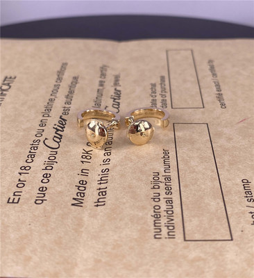 10mm Love 18k Yellow Gold Earrings Solid 18k Gold Earrings Pure 18k Gold Earrings