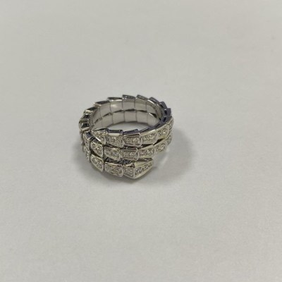 Bulgari Serpenti Viper Two Coil Earrings 18K White Gold Diamonds 18k gold jewellery dubai